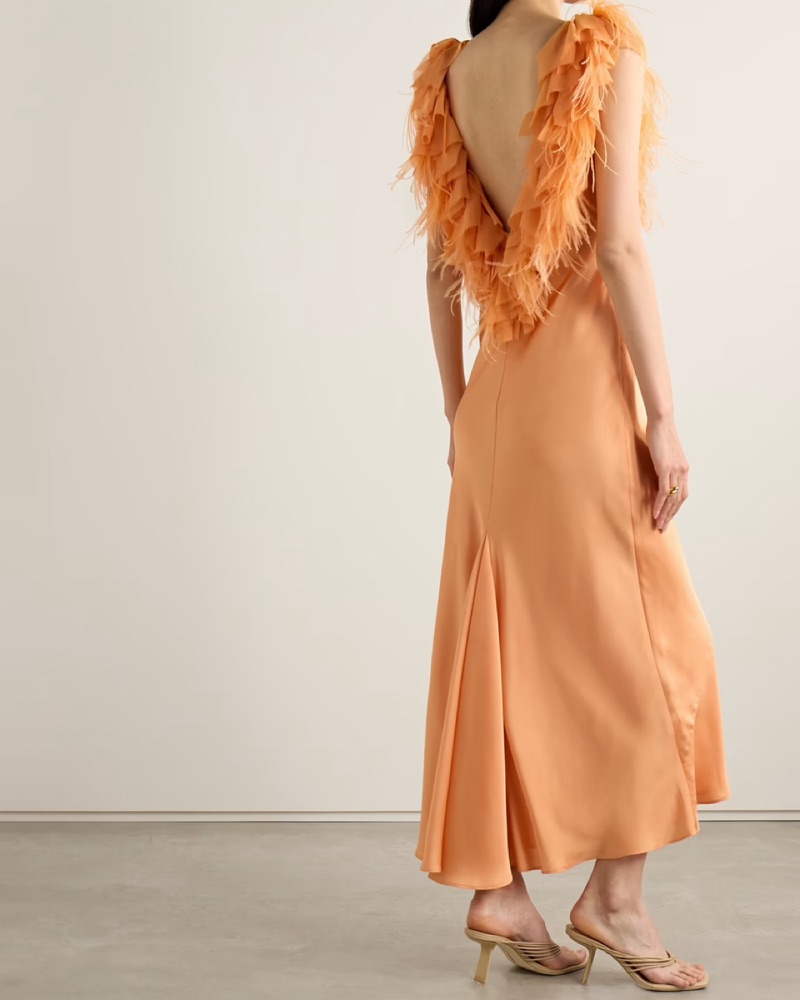open lace back dress Amaya Strapless Chiffon Maxi Dress / Koi Orchid Print | Meshki