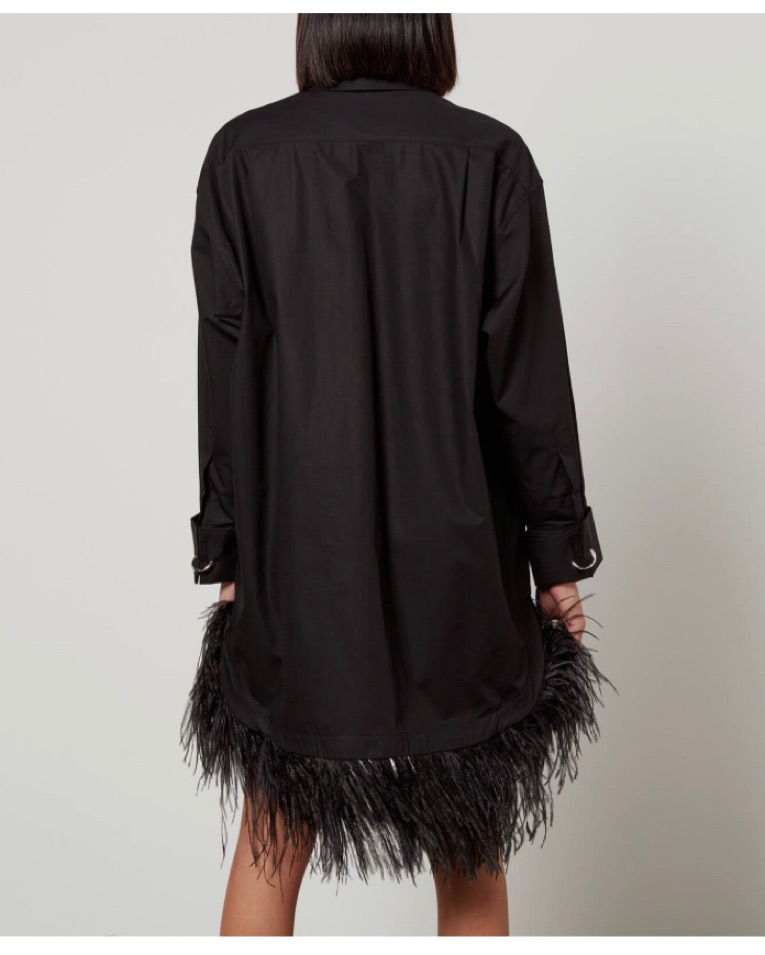 Marques Almeida Feather-Trimmed Organic  - Image 2