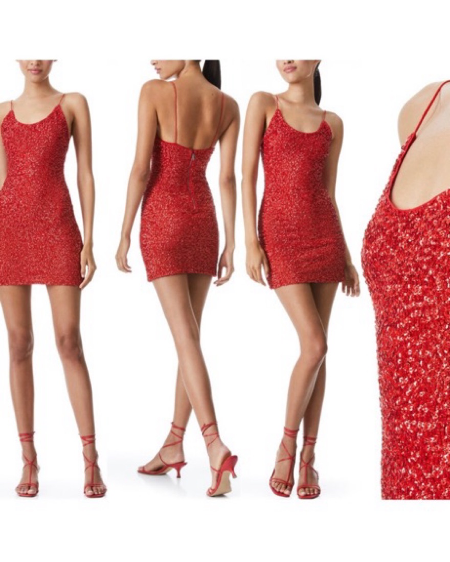 Alice and Olivia Red Sequin Mini Dress by Alice & Olivia - Pickle