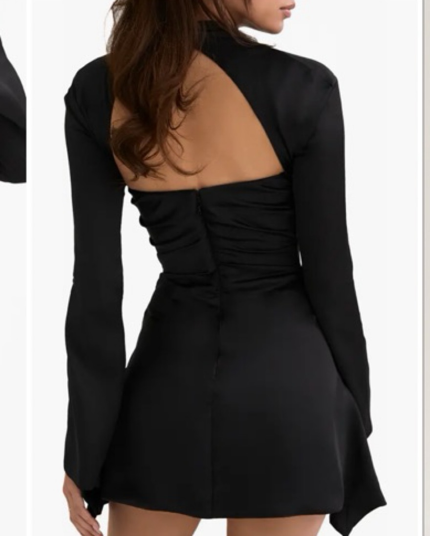 black corset mini dress long sleeve ON THE RUN LONG SLEEVE CORSET MINI DRESS BLACK  AKIRA