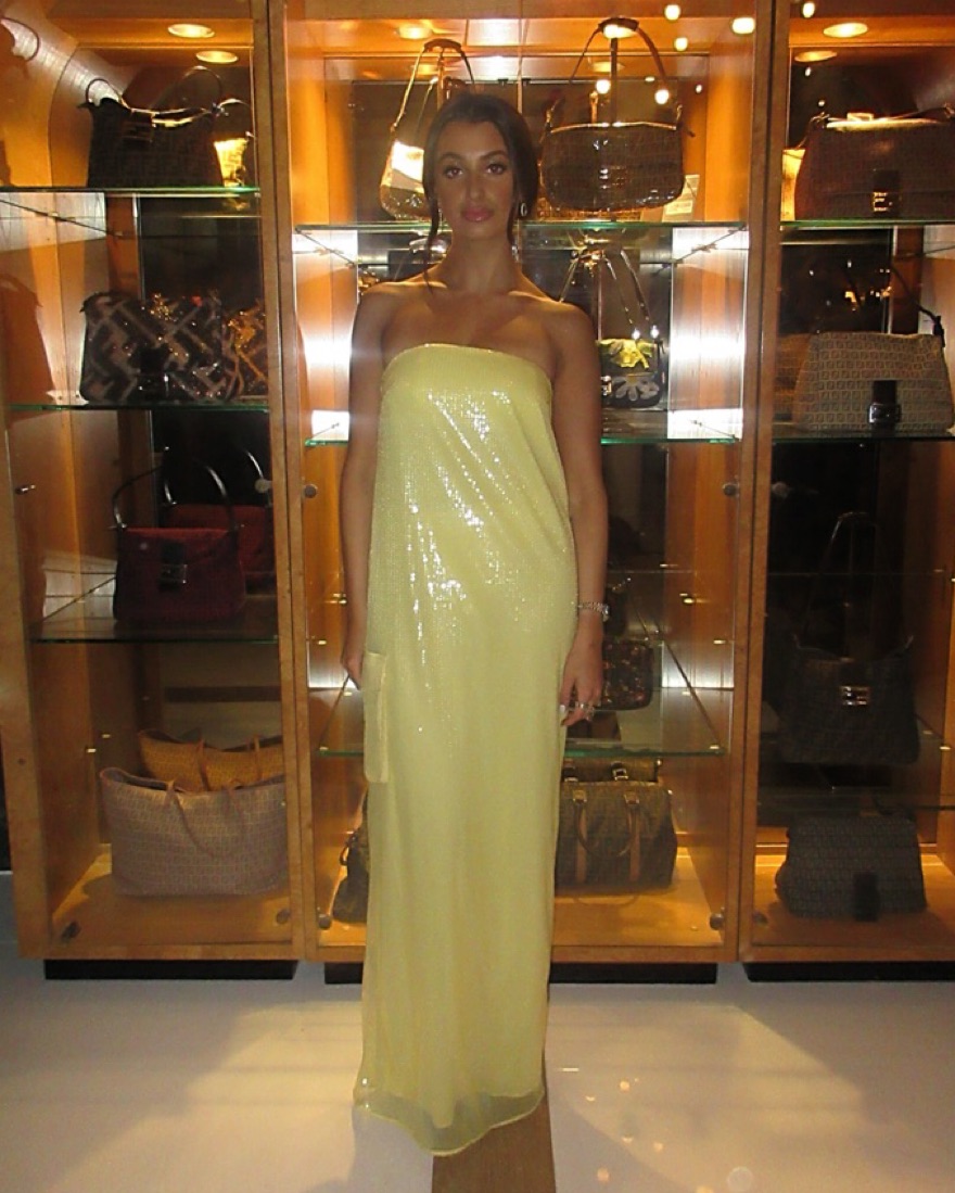 green emerald velvet dress Staud Le Sable Dress NYC Skyline main image 1