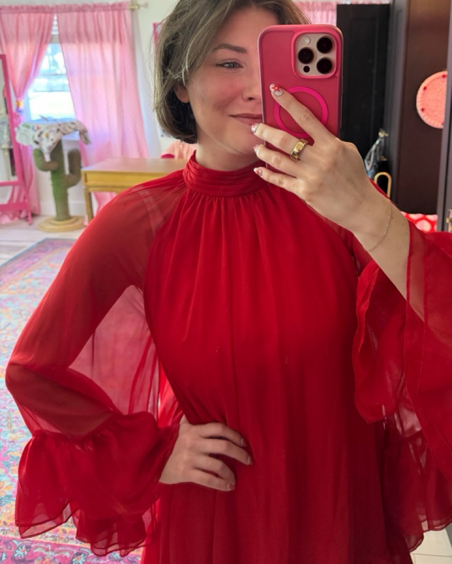 Alice and Olivia Red Formal Dress - Image 2