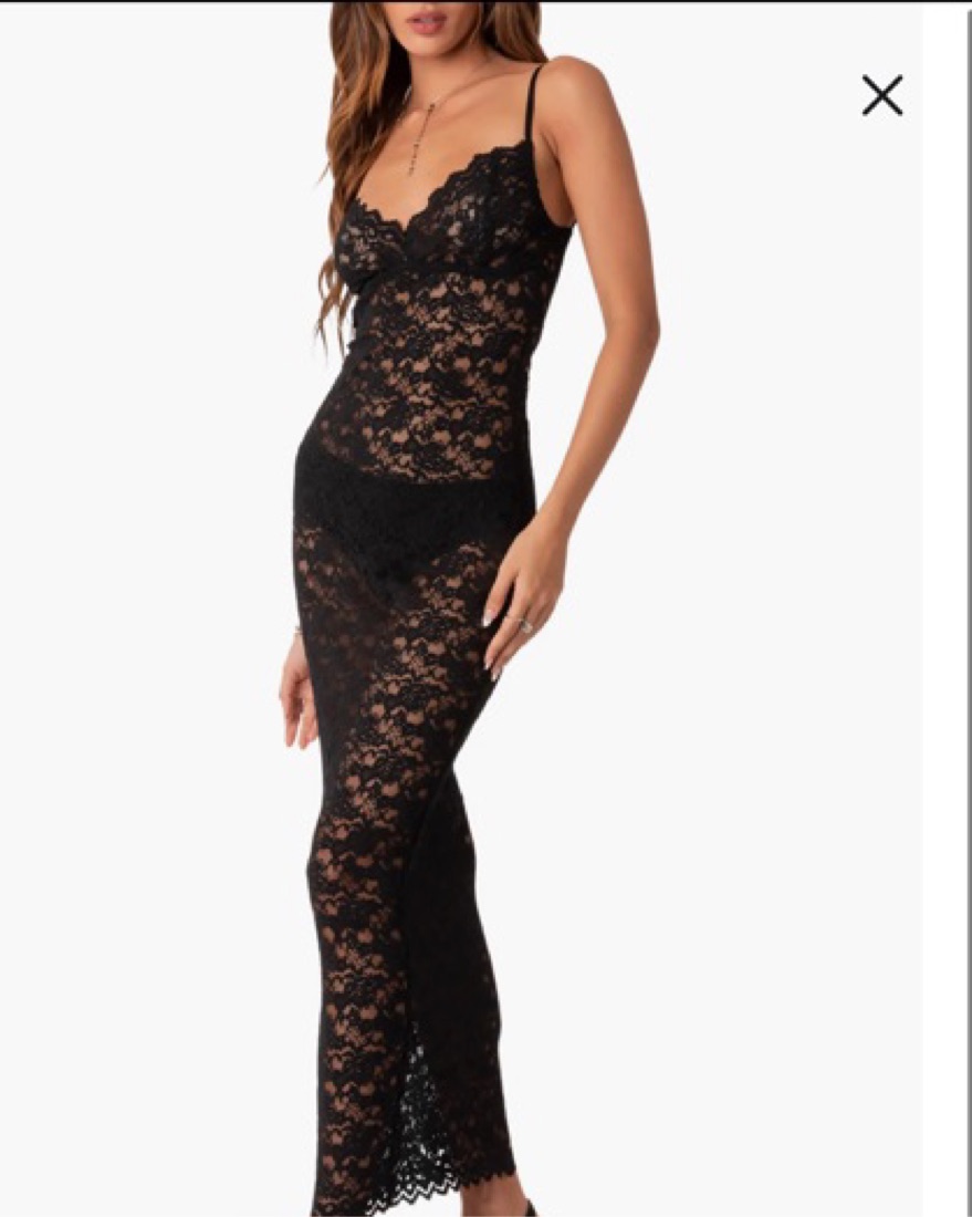 Edikted Long Black Lace Dress by Edikted - Pickle