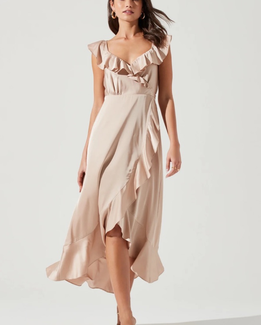 Dark Blue/Navy Ruffle Midi Dress - Image 4