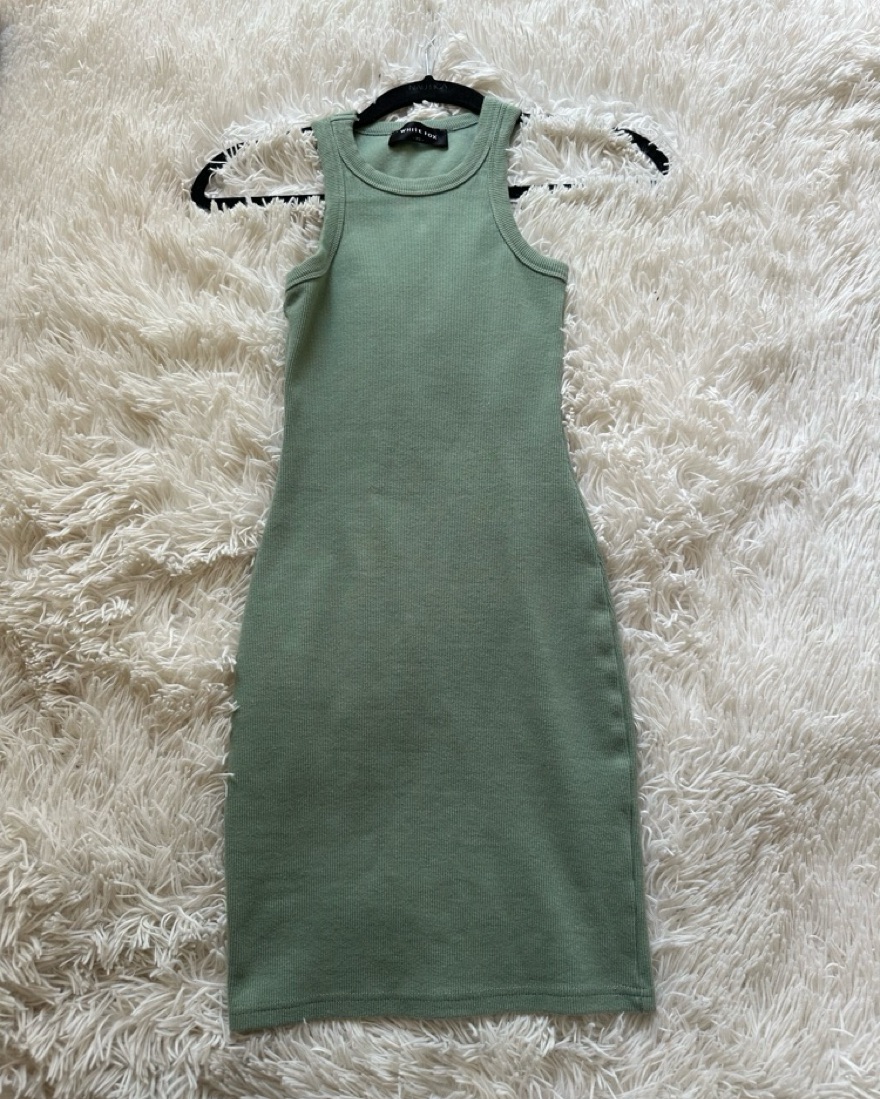 White Fox Boutique Ribbed Mini Dress by White Fox Boutique - Pickle