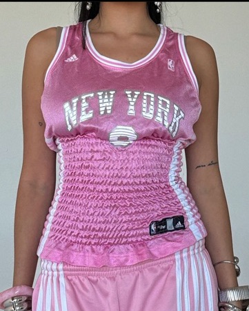 RECOVERED Pink Knicks shirred Jersey by RECOVERED - Pickle