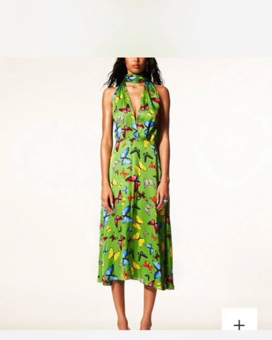 green dress with butterflies Ivy Butterfly Gown– Teuta Matoshi