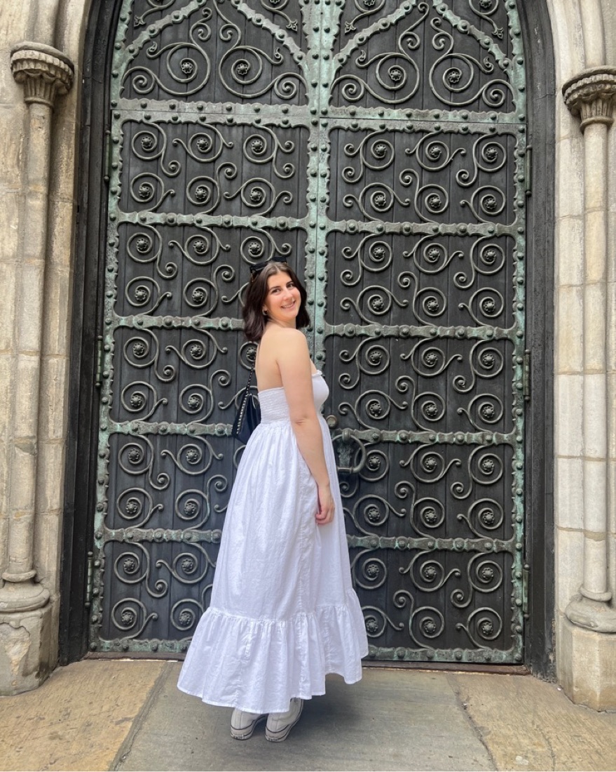 Strapless Midi White Dress - Image 4