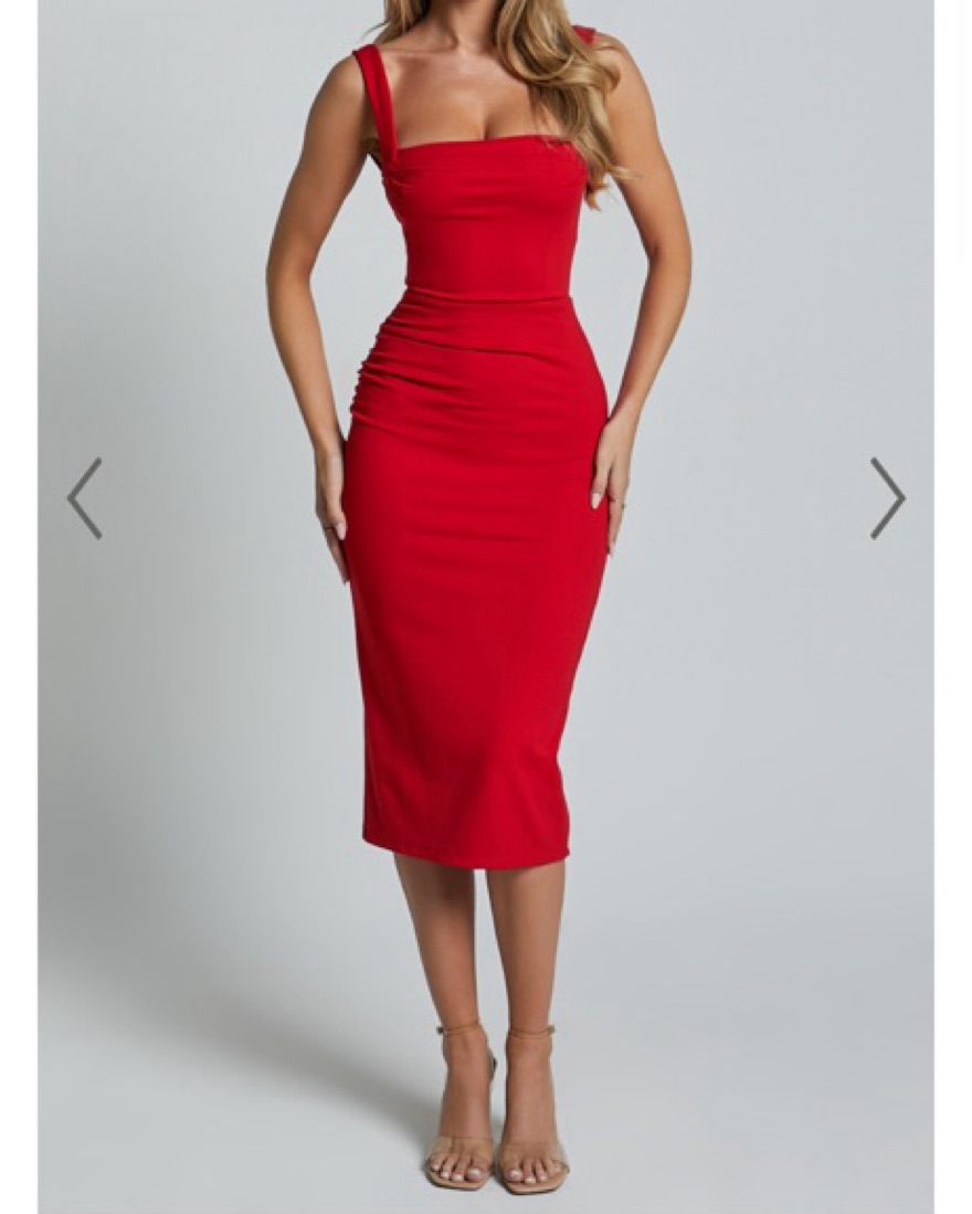 red midi dress by Showpo - Pickle