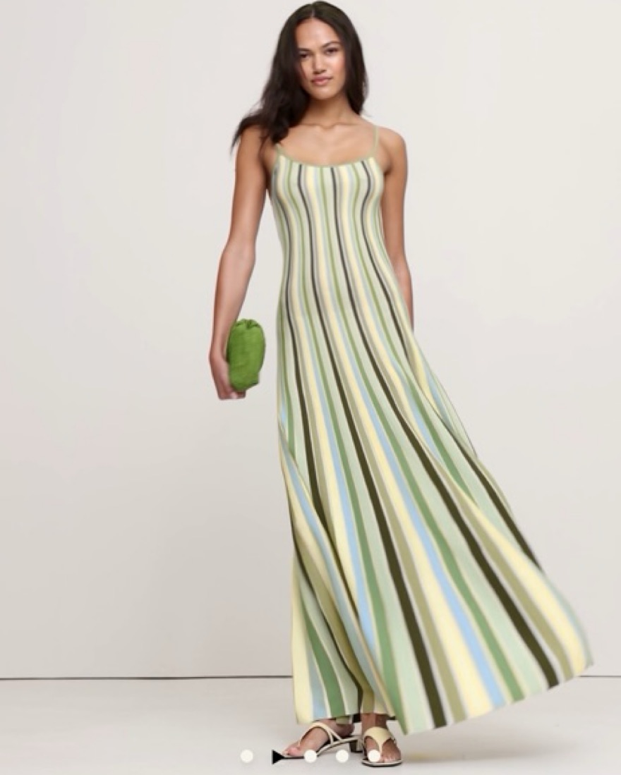 knee length dresses for ladies Soleil Knit and Mesh Halter Maxi Dress / Lagoon | Meshki main image 1
