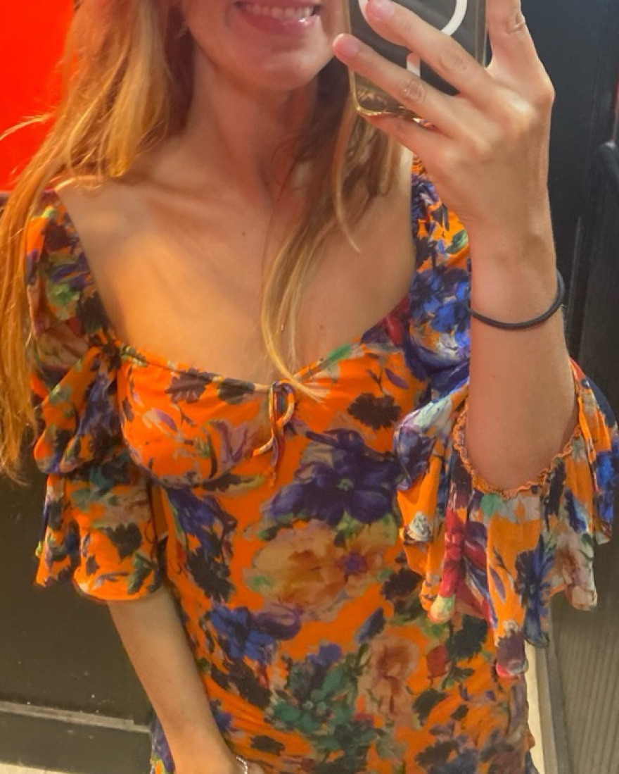 Rat & Boa Orange Mini Dress - Image 2