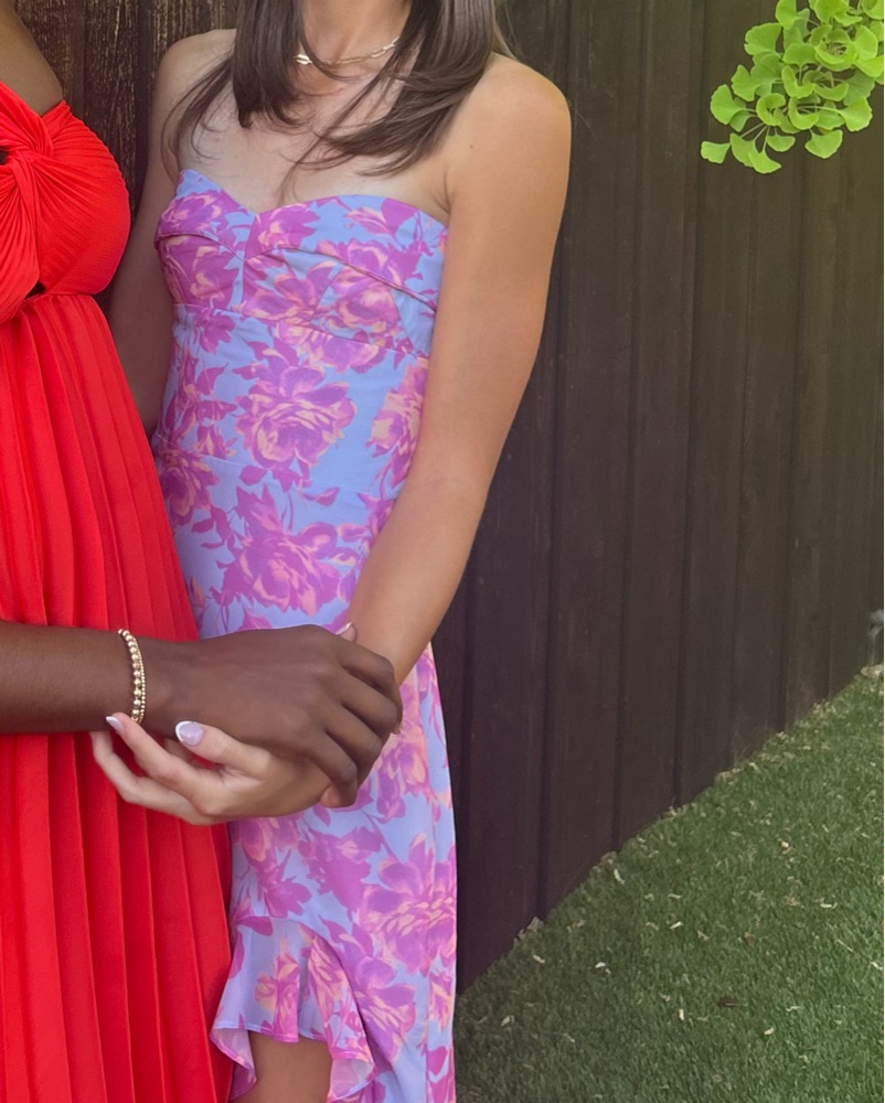 open lace back dress Amanda Uprichard Kendra Skort Romper in Hot Pink