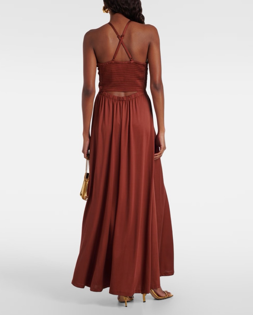 DVF Caty beaded halterneck maxi dress by Diane von Furstenberg - Pickle