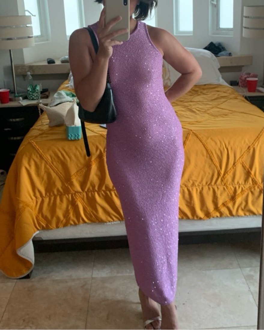 Hollis Sequin Midi Dress in Pink by Lovers And Friends - Pickle