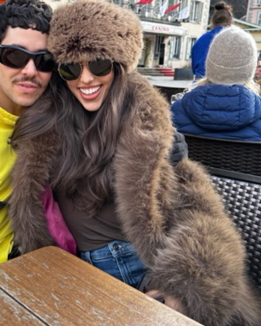 Mango Oversized Faux Fur Coat Brown - Image 5