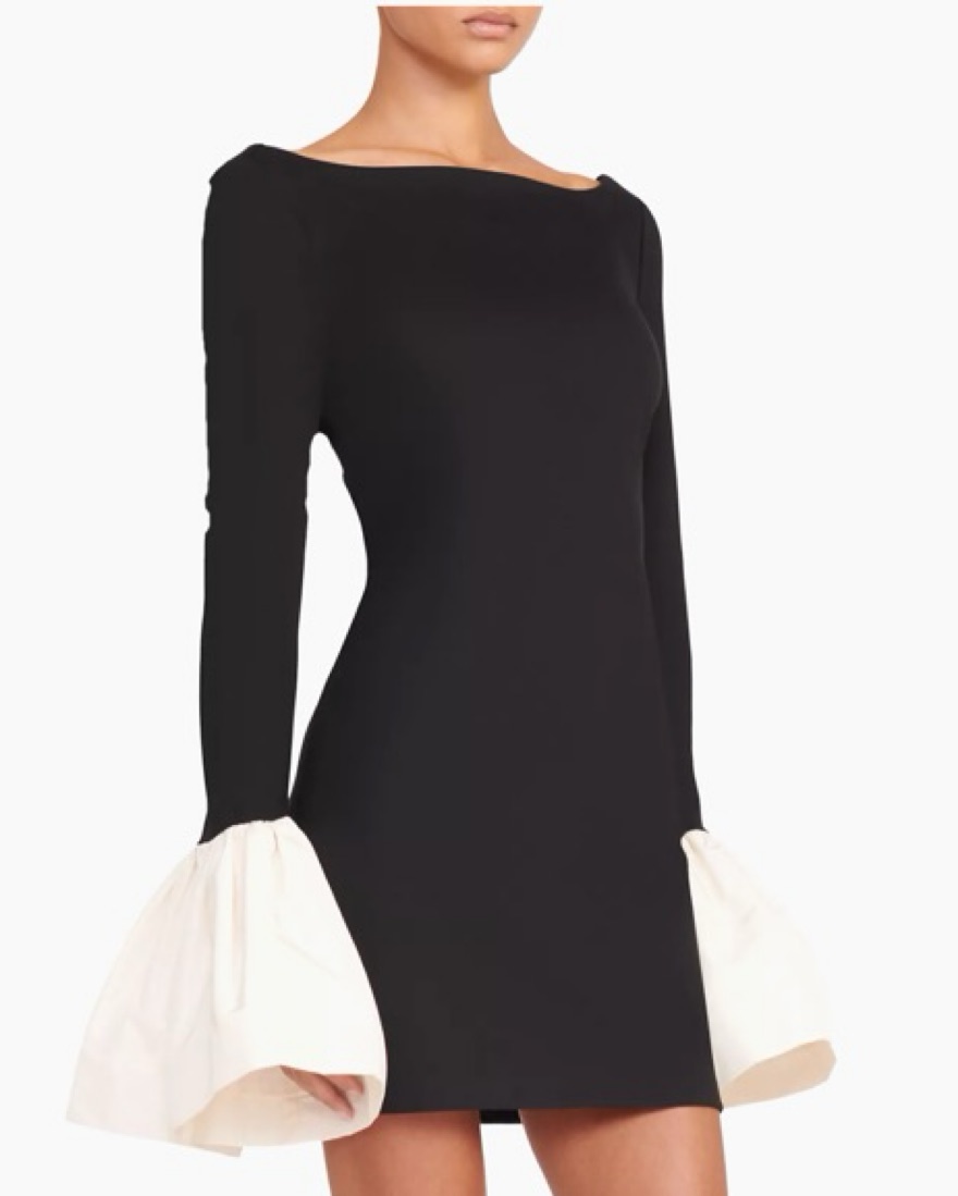 Staud Hawthorne Bell-sleeve Mini Dress by Staud - Pickle