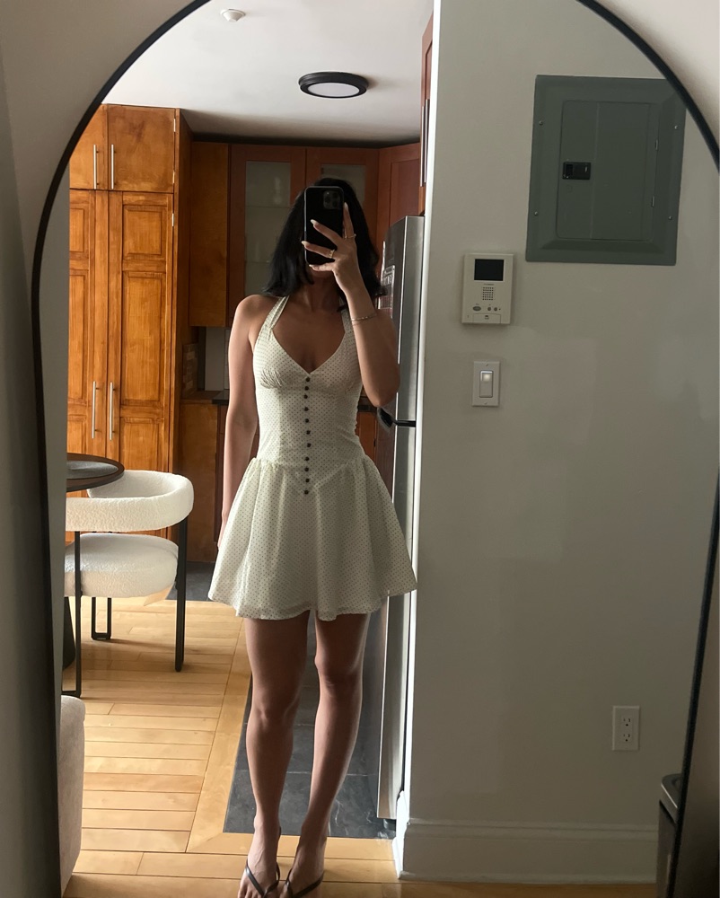knee length dresses for ladies Livia One Shoulder Lace Ruffle Mini Dress main image 1
