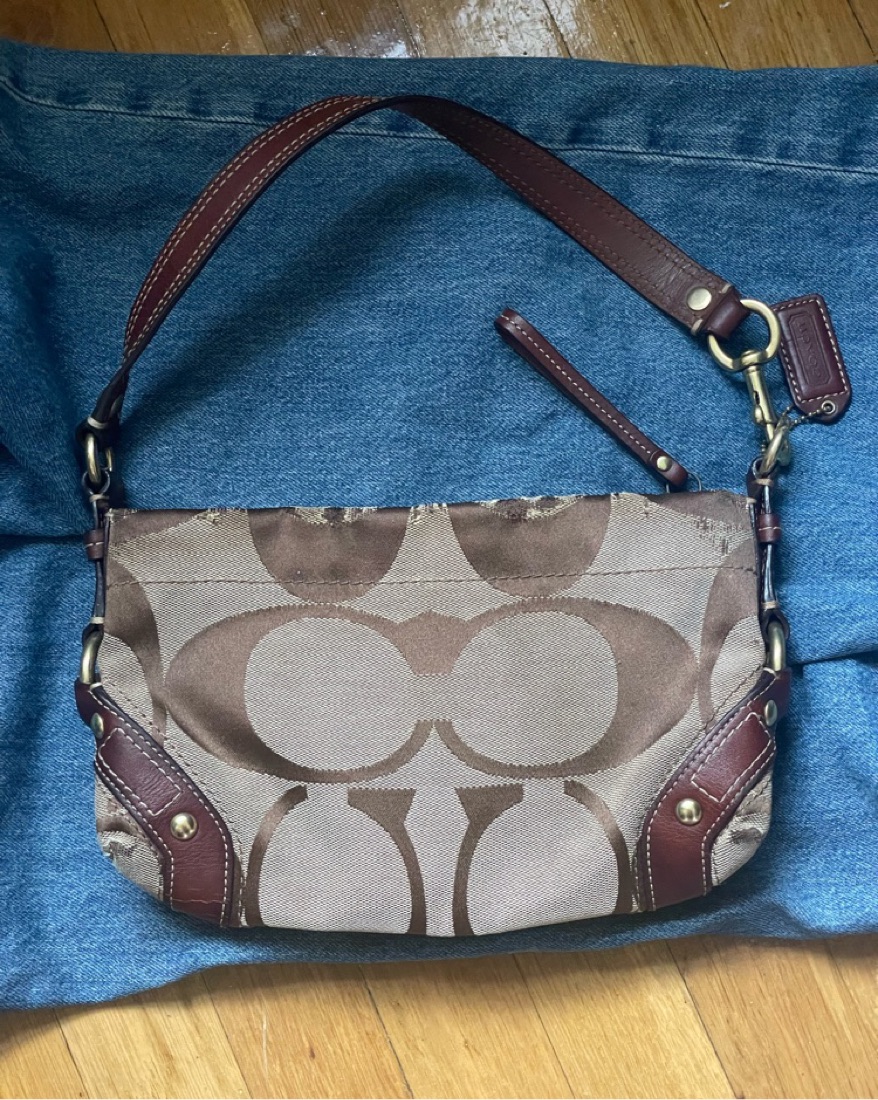  Coach Monogram Brown Purse - Image 2