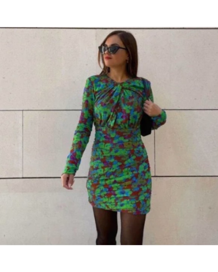 Green Floral Dress by Zara - Pickle