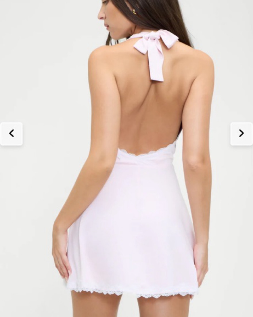 Frankies Audrey Satin Mini Dress by Frankies Bikinis - Pickle