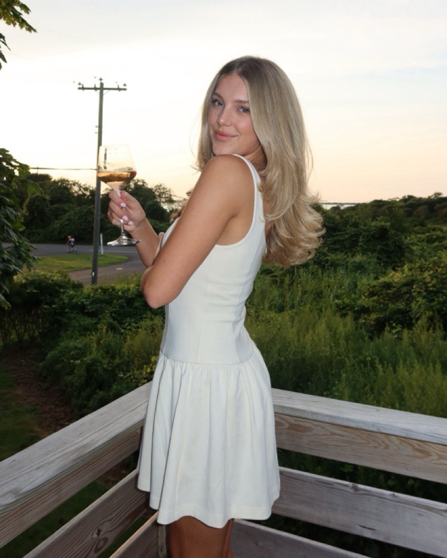 white christmas dresses Kit White Drop Waist Mini Dress