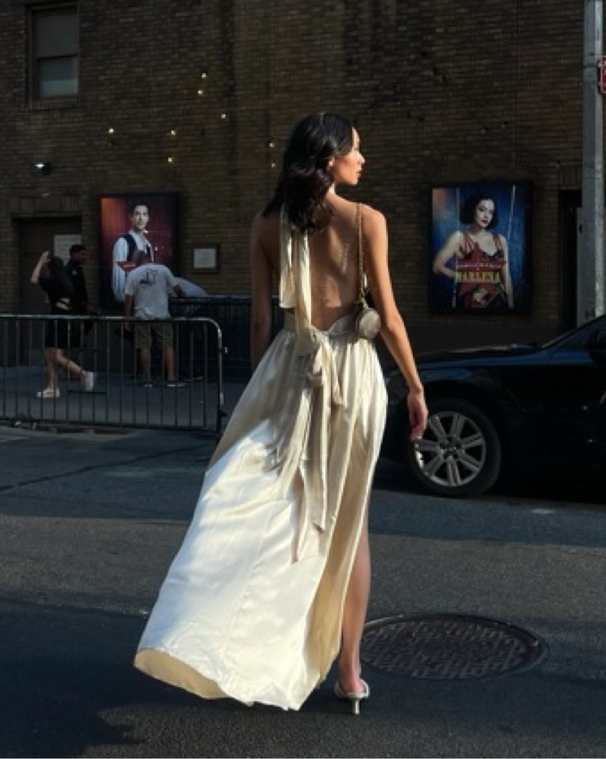 white christmas dresses Reformation Laura Harrier Cavallo Ivory Maxi Dress – The Closet New York main image 1