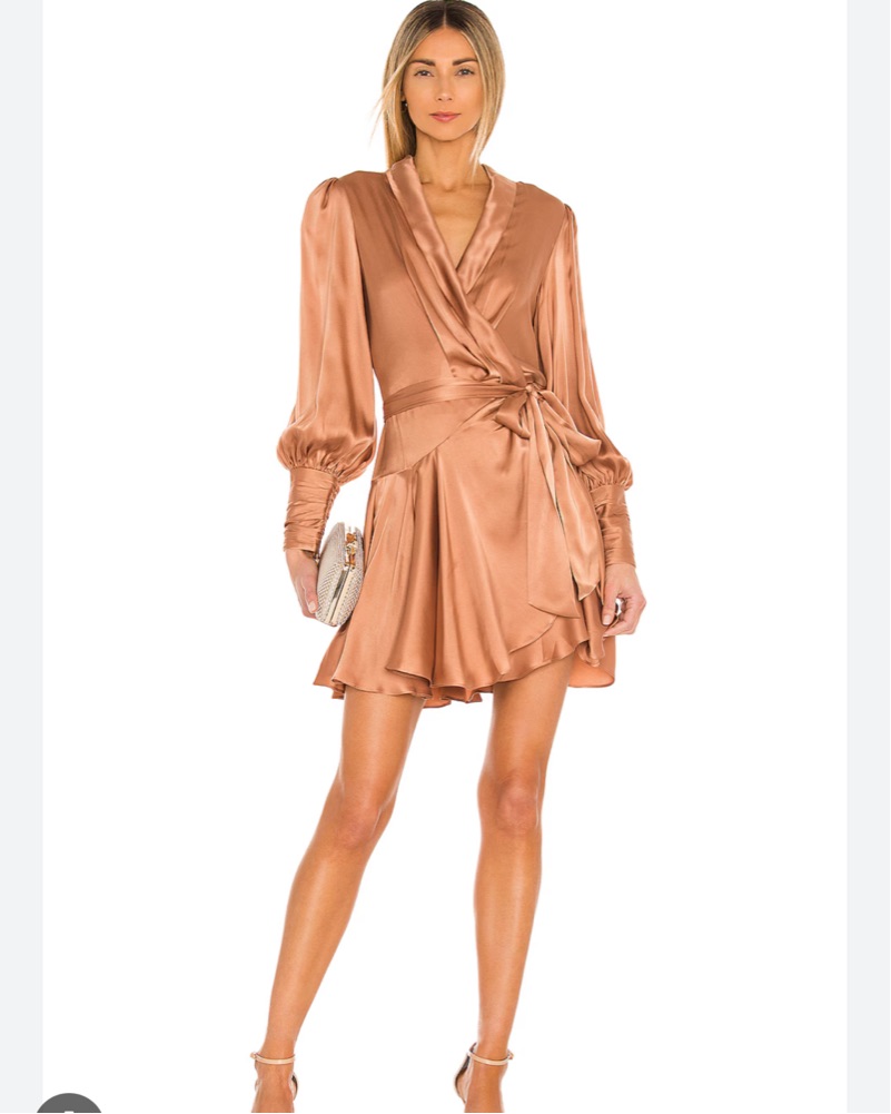 Zimmermann Pink/Gold Wrap Dress M by Zimmermann - Pickle