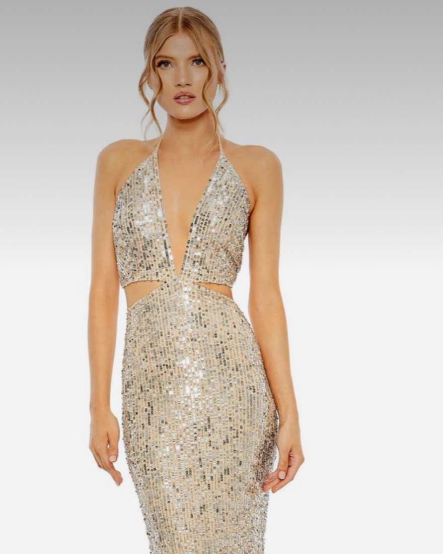 New STUNNING SEXY sequin Gown mac dugga - Image 1