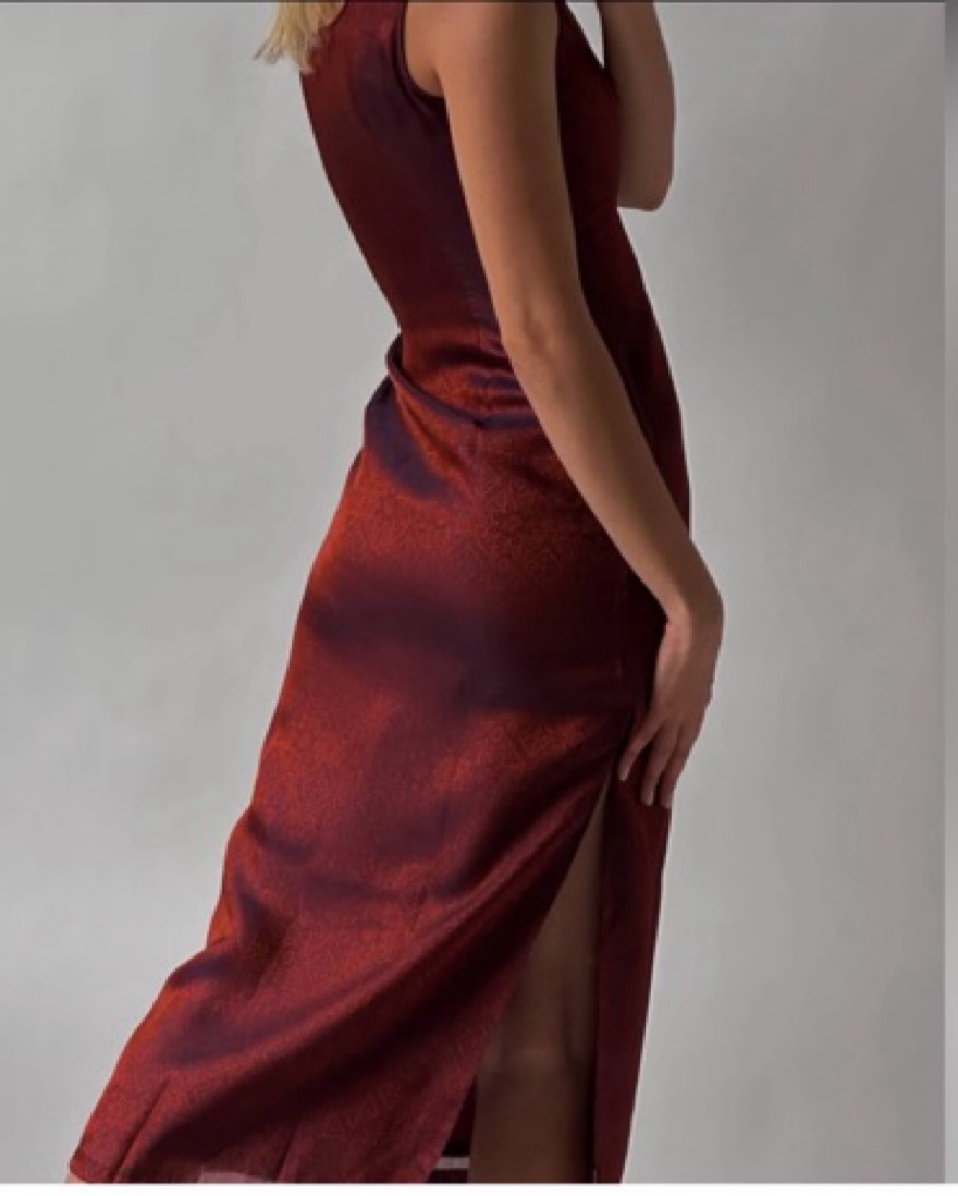 strapless open back dress Apple Pie