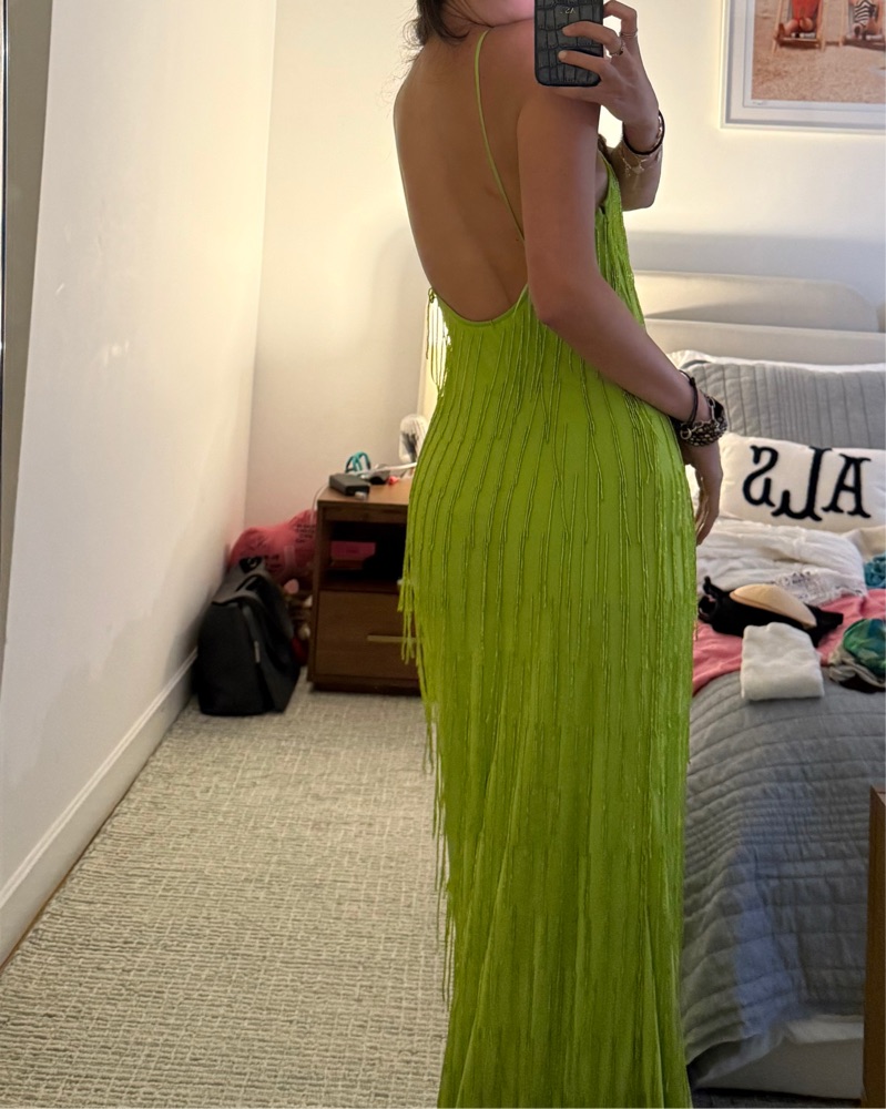 green halter backless maxi dress Wedtrend Women Green Large Floral Wedding Guest Dress Sheath Halter  Backless Long Bridesmaid Dress with Ruffles – WEDTREND main image 0