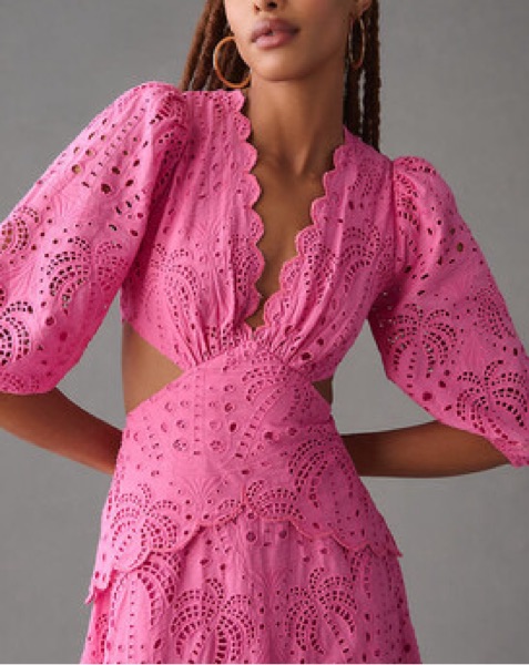 knee length dresses for ladies Palm Tree Cutwork Midi Dress – FARM Rio