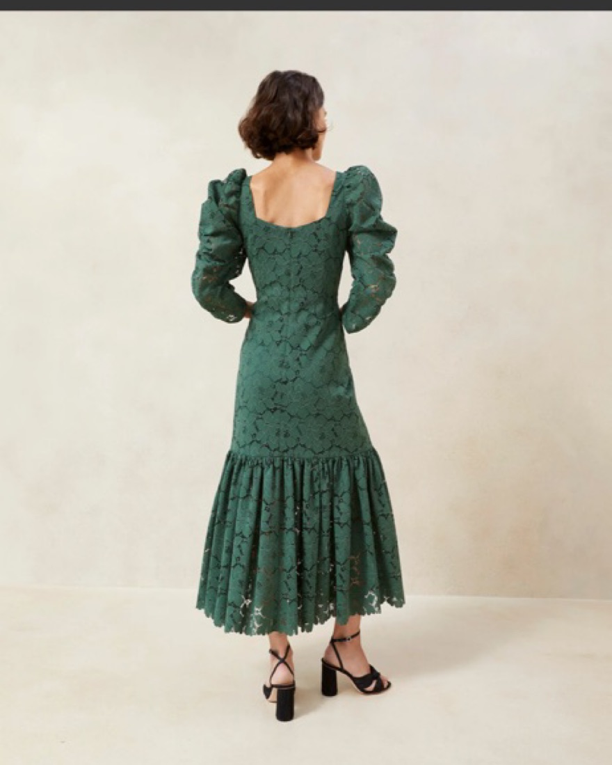 Loeffler Randall Lace Honor Green Dress - Image 2