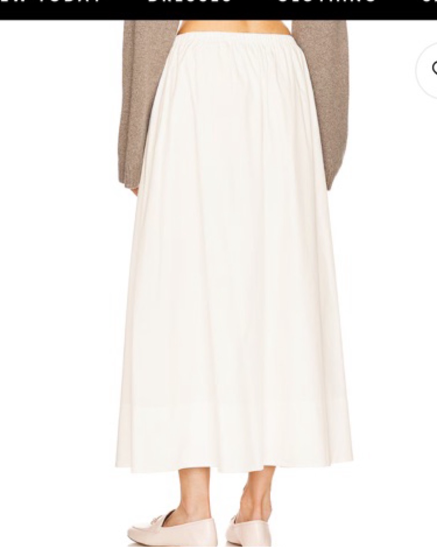Helsa Poplin White Midi Skirt Sz XS - Image 4