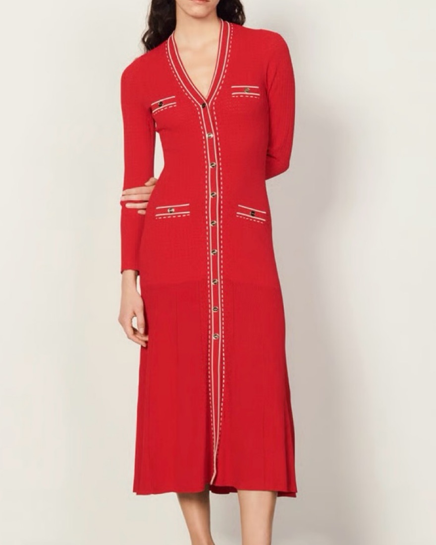knee length dresses for ladies Camelia Sandro Knit Midi Dress – VÈRV LABEL®