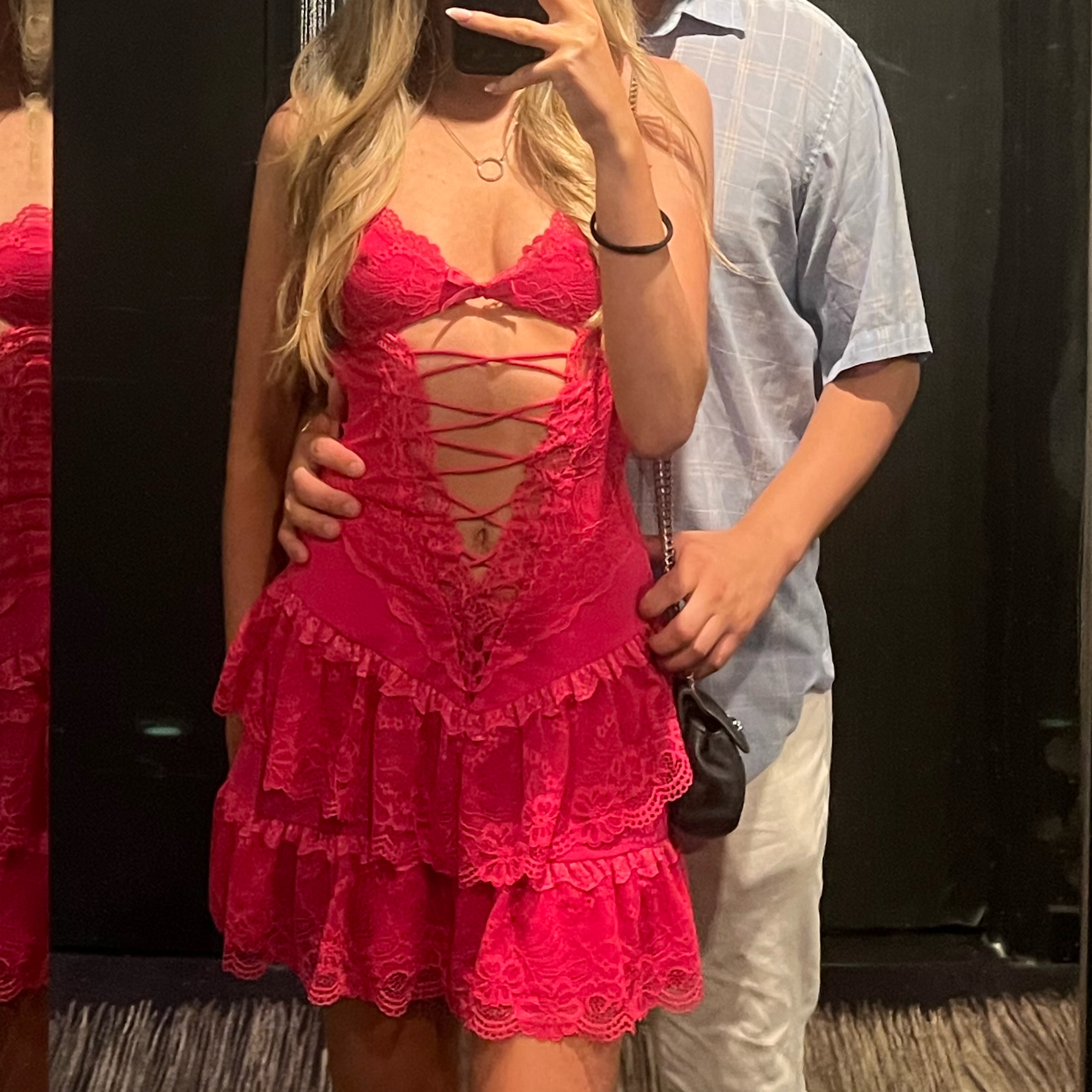 chinese dress ladies Women's Dylan Mini Dress Red in Size Large by Outcast main image 0