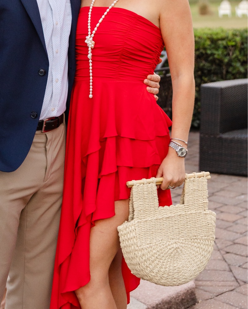 strapless open back dress Lucy in the Sky Rose Strapless Maxi Dress in Red – SANITY