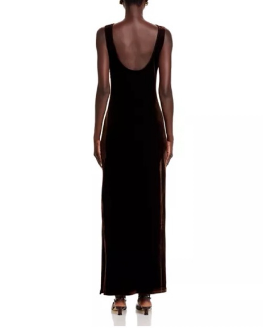WAYF Brown Velvet Dress by WAYF - Pickle