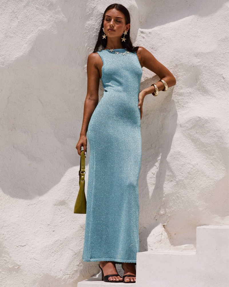 knee length dresses for ladies Marchesi Maxi Dress Green