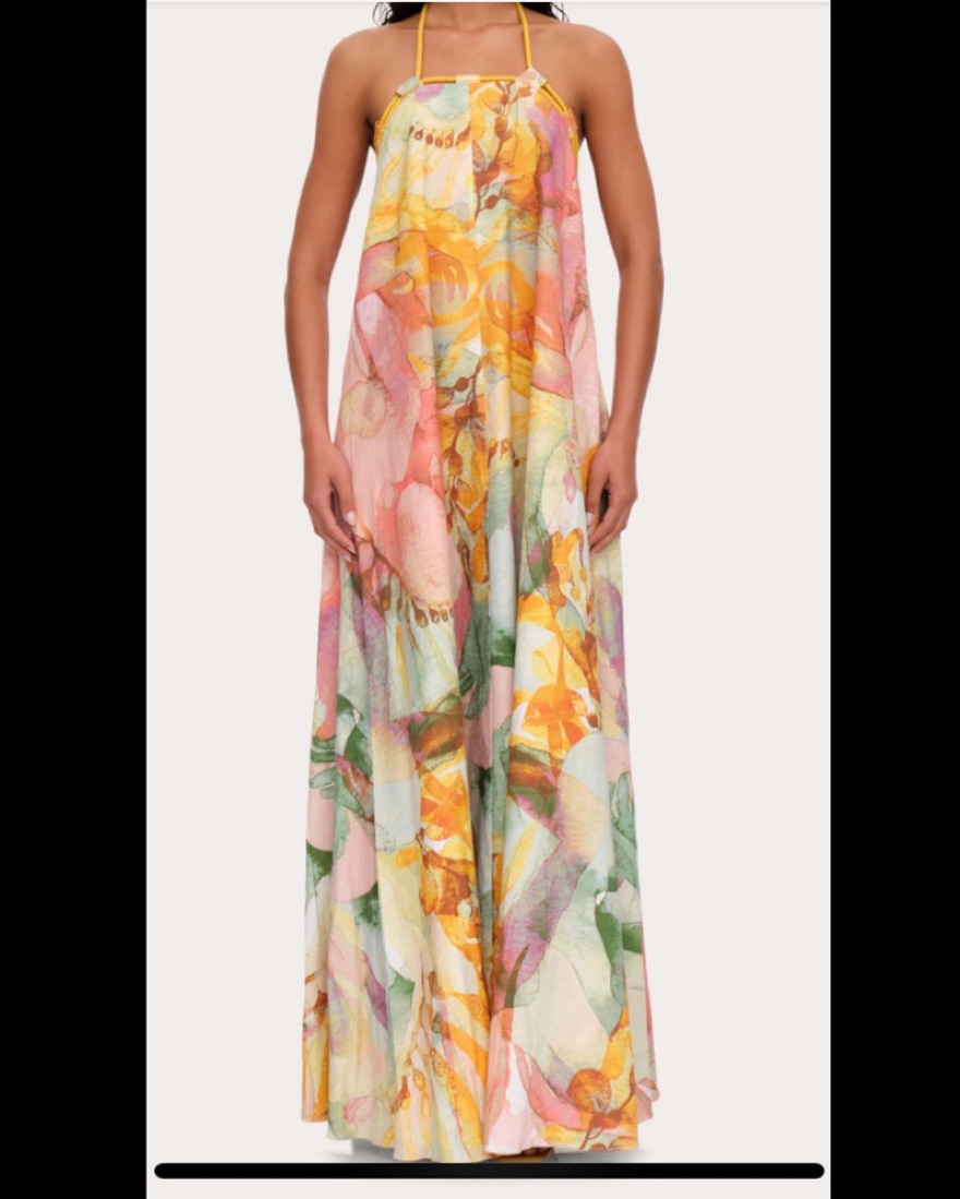 Andrea Iyah Printed Colorful Maxi Dress by andrea iyamah - Pickle