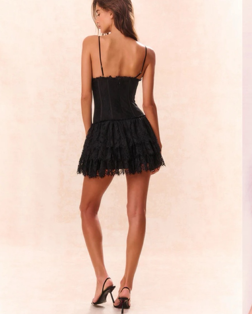 knee length dresses for ladies Carlene Poplin Crochet Trim Mini Dress  No. 14