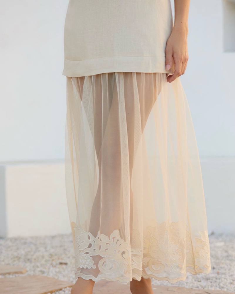chinese dress ladies Semi Sheer Patchwork Dress