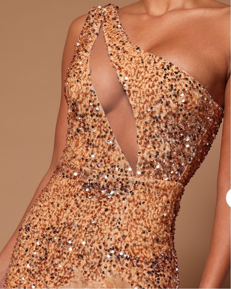 slim fit dress slacks Glitter Embellished Prom Dress CD342 – Sparkly Gowns main image 0