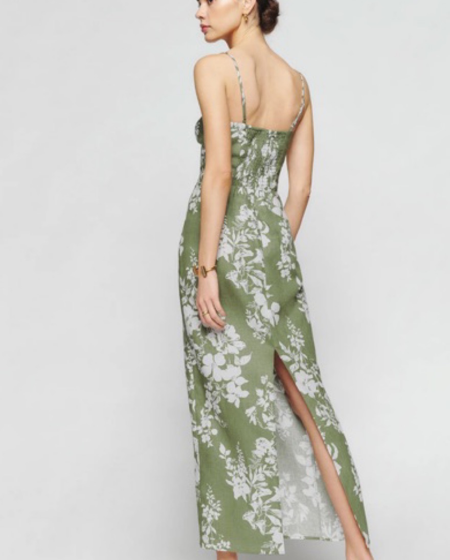 Reformation Frankie Linen Dress by Reformation - Pickle