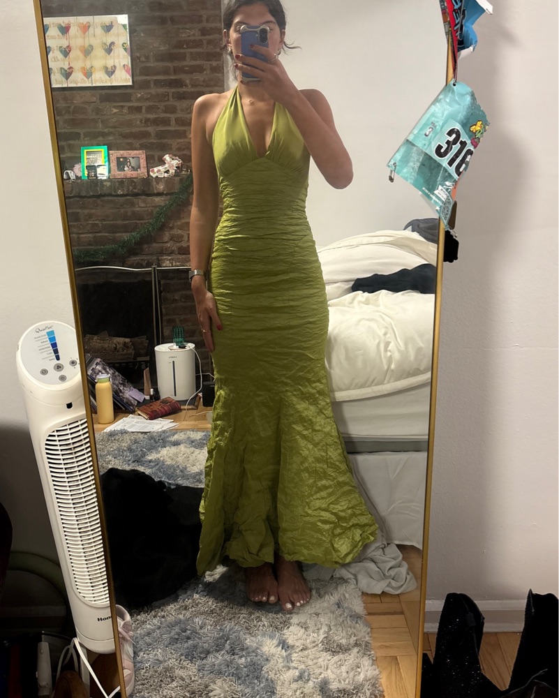 green emerald velvet dress Dress Casual Maxi by Nicole Miller in Green, Size: S main image 0