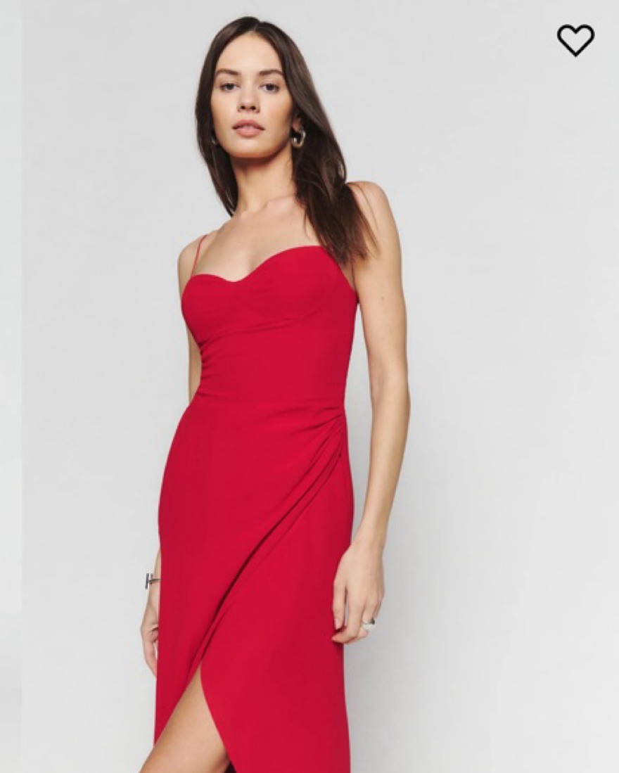 Reformation Kourtney Red Dress - Image 4