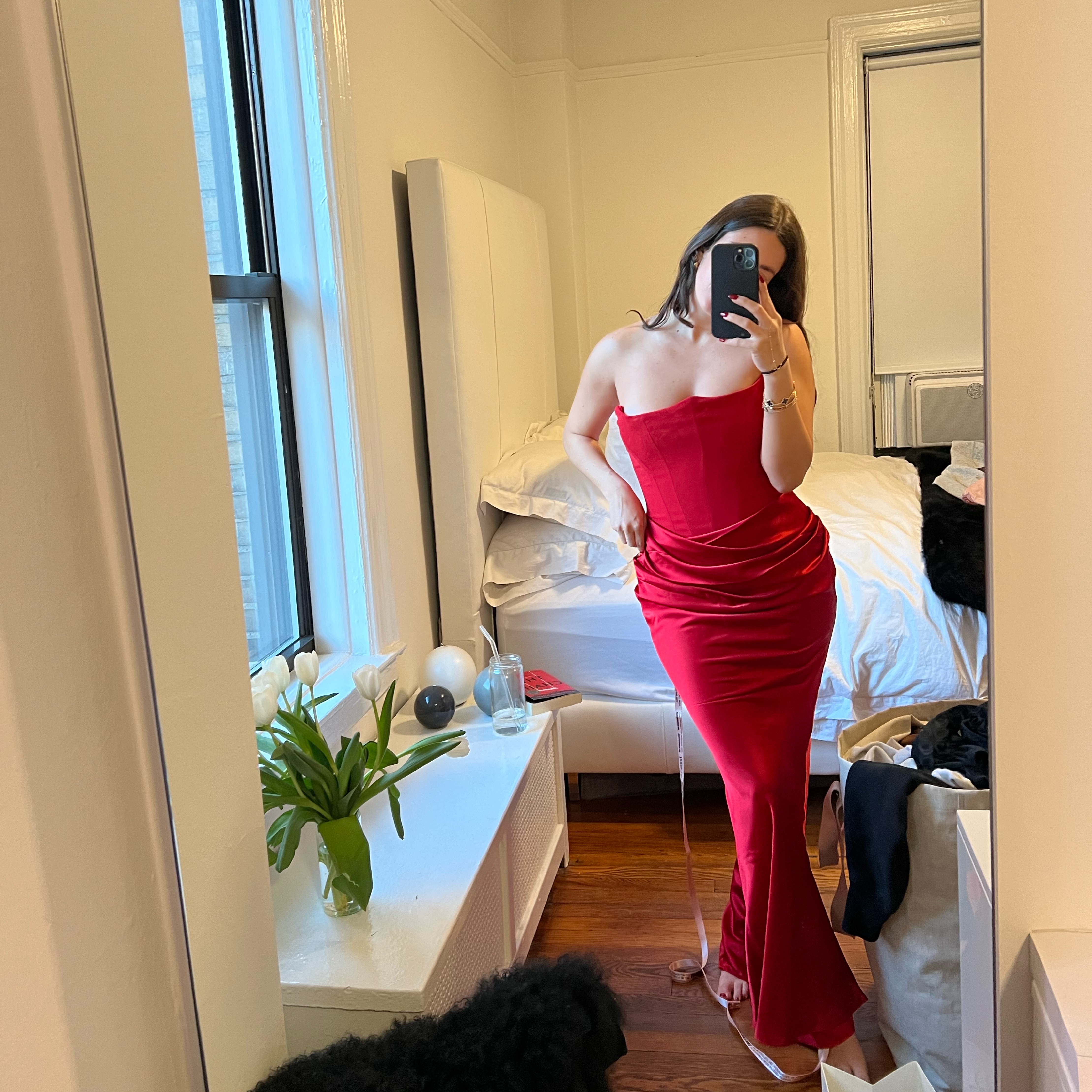 open lace back dress New Colorful Basics Dress in Red  SVRN