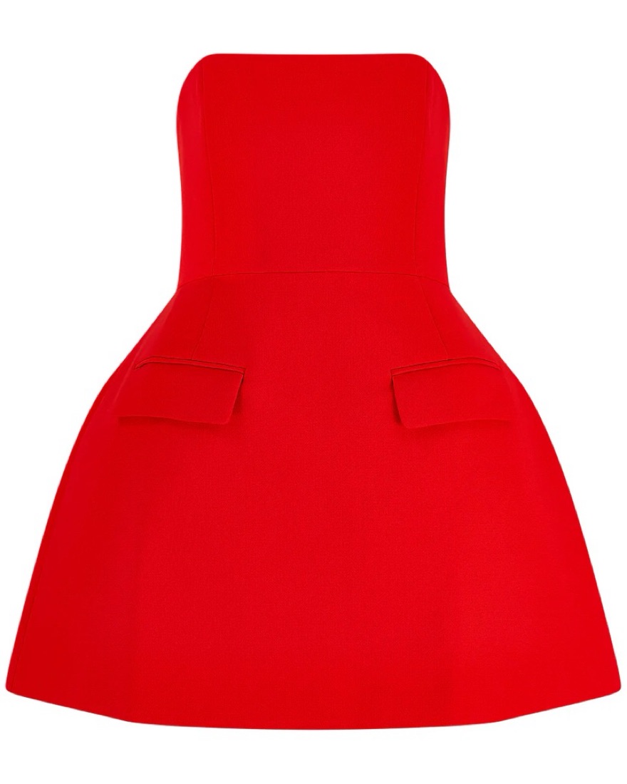 Odd Muse Red Strapless Muse Dress by Odd Muse London - Pickle