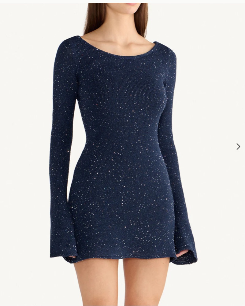 ASTA RESORT Sequin Maya Mini Dress Navy by Asta Resort - Pickle