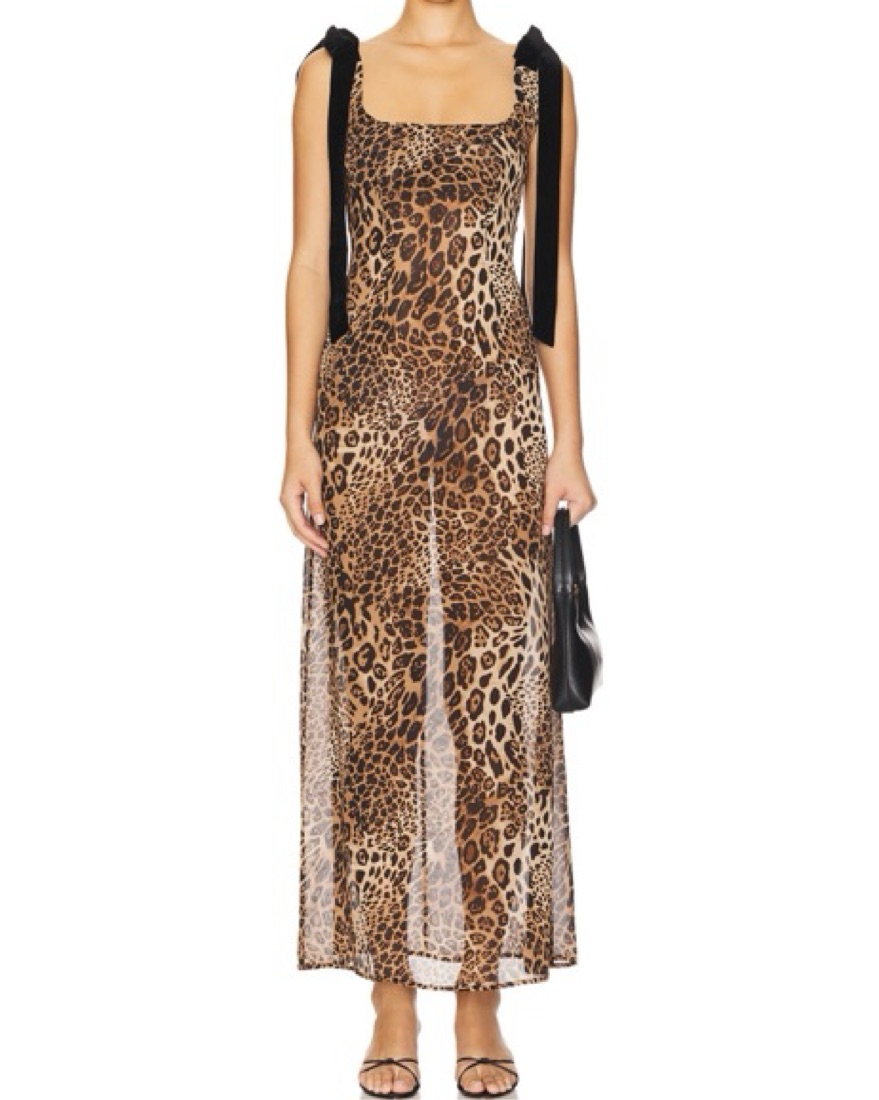 Revolve Cheetah Print Maxi Dress by More to Come - Pickle