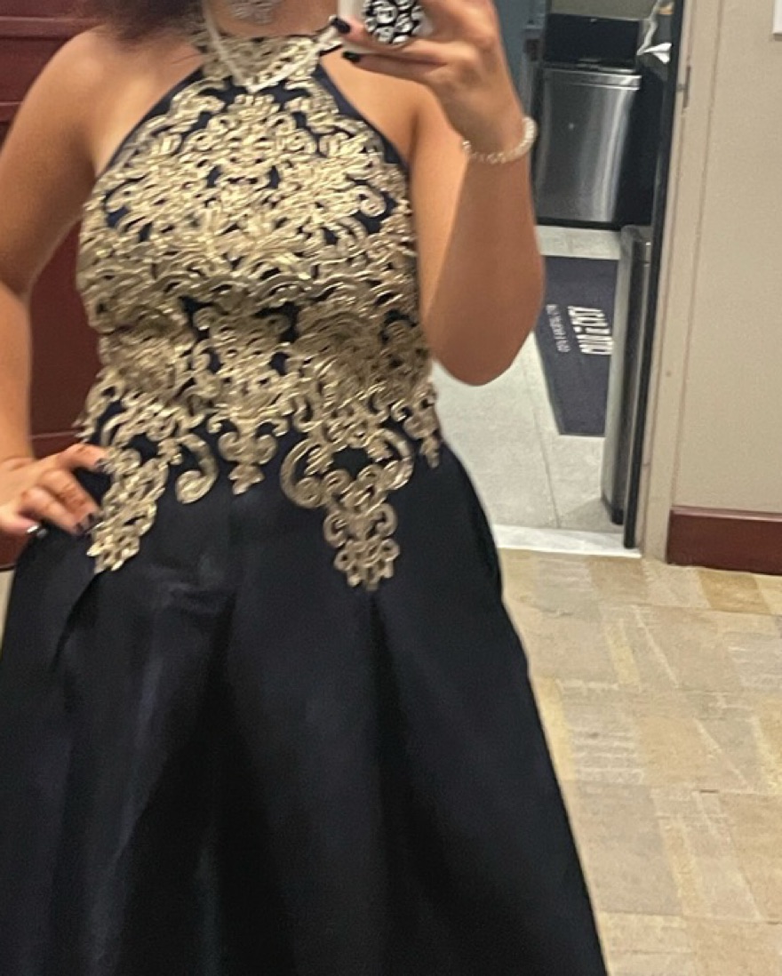 Black With Gold EmbroiderEmbellishments  - Image 2